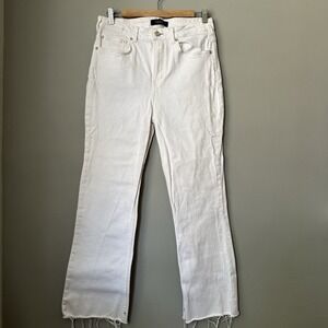 Scotch‎ & Soda Women Jeans 30x28 White High-Rise The Kick Cropped Ankle Denim
